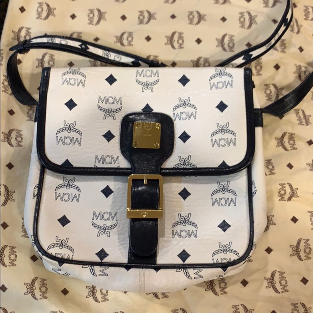 Black and white MCM CROSS BODY